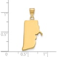 thumbnail image 2 of Ss/Gold Plated Sterling Silver/Gold-Plated Rhode Island State Pendant Made In United States xna707gp-ri, 2 of 5