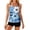 Light Blue, variant on JULMCOMO Tankini Swimsuits for Women Floral Print Scoop Neck Adjustable Spaghetti Strap Bathing Suit Summer Beach Two Piece Swimsuit Mint Green XL