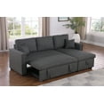 thumbnail image 4 of Dark Gray Dishaan 2-Piece Sleeper Sofa Bed Upholstered Couch with Reversible Storage Chaise, 4 of 6