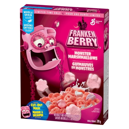 General Mills Frankenberry Strawberry Flavoured Cereal with Monster Marshmallows, 270 Grams