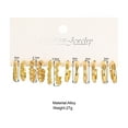 thumbnail image 3 of Fiaya Women Minimalist Hoop Earrings Set, 6 Pairs Gold Earring for Women, Fashion Jewelry Gifts for Daughter Sister, 3 of 9