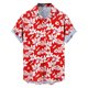 thumbnail image 5 of Ceisia Men's Tropical Floral Print Short Sleeve Button Down Hawaiian Shirt for Beach Vacation Red XXXL Gifts, 5 of 7