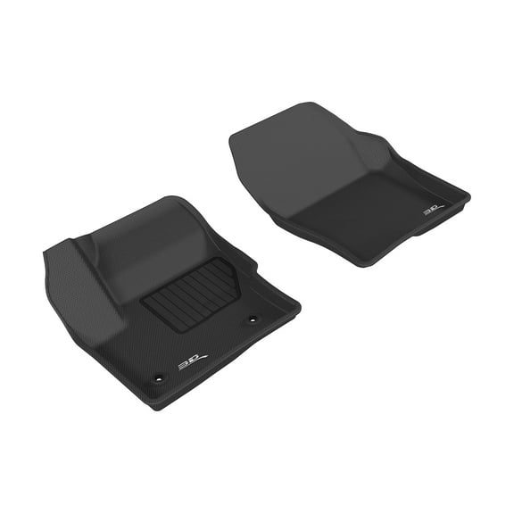 3D MAXpider Front Row Custom Fit All-Weather Floor Mat for Select Lincoln MKC Models - Kagu Rubber (Black)