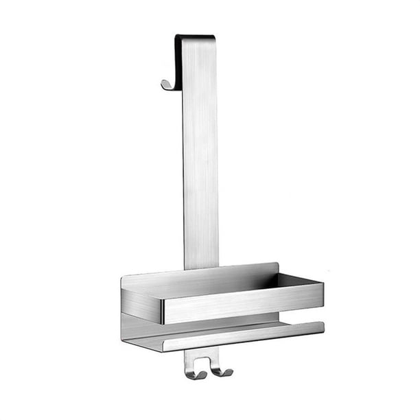 Organizador de ducha de acero inoxidable for colgar sobre la puerta del baño, cesta de ducha sin perforaciones con ganchos.