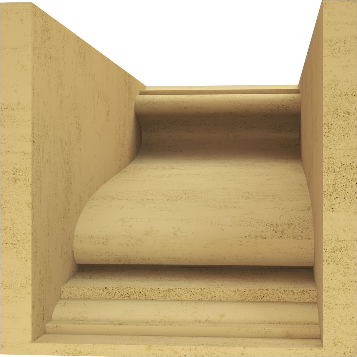 11"W x 22"D x 11"H Wide Scroll Rough Cedar Woodgrain TimberThane Corbel, Primed Tan