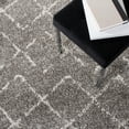 thumbnail image 4 of SAFAVIEH Arizona Zarif Geometric Shag Area Rug, Brown/Ivory, 3' x 5', 4 of 8