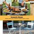 thumbnail image 6 of Elastic Fitted Round Tablecloth, Sage Green Black Geometric Waterproof Stretch Table Cover for 45"-54" Tables, Modern Art Abstract Grey Line Washable Outdoor Tablecloths for Patio, Picnic, Camping, 6 of 9