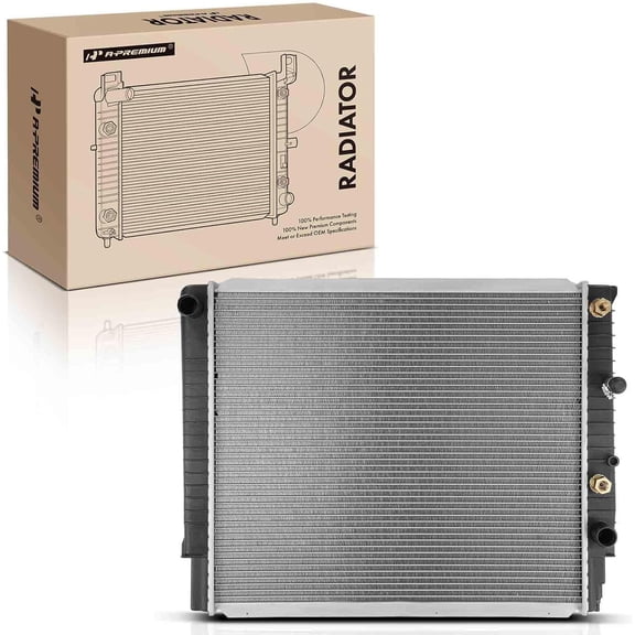 A-Premium Engine Coolant Radiator Assembly with Transmission Oil Cooler Compatible with Volvo S90 V90 1997-1998, 960 1992-1997, L6 2.9L, Automatic Transmission, Replace# 8011738, 8603739