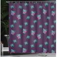 thumbnail image 3 of Ambesonne Exotic Shower Curtain, Wild Tropical Leaves Print, 69"Wx70"L, Dark Purple and Dark Seafoam, 3 of 4