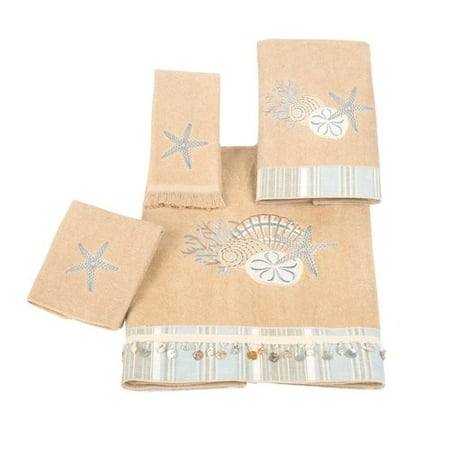 Avanti By the Sea 100% Cotton White 4 Piece Towel Set