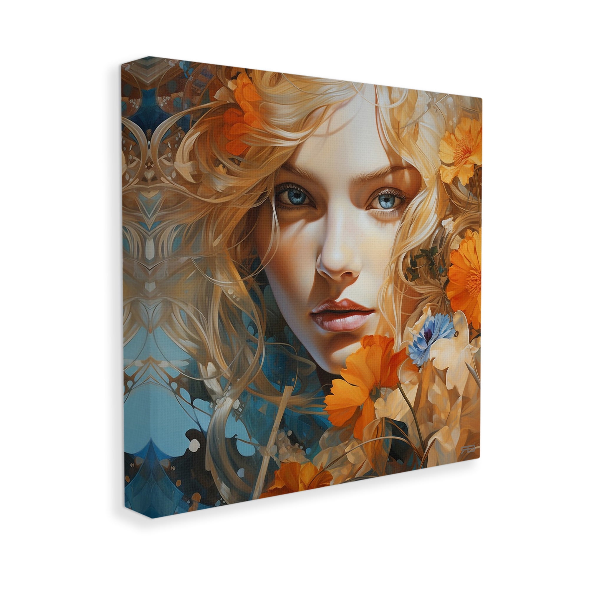 Stupell Industries Expressive Flower Portrait Botanical & Floral Painting Gallery Wrapped Canvas Art Print Wall Art, 24 x 24