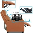 thumbnail image 3 of BestOffice PU Leather Contemporary Manual Reclining Chair with Zero Gravity, Black, 3 of 7