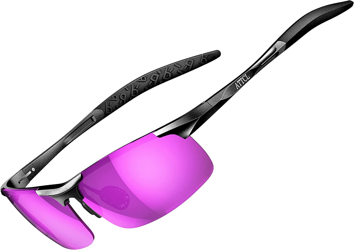 ATTCL Mens Sports Driving Polarized Sunglasses for Men Almg metal