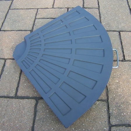 Oakland Living Cast Polyresin Rust-Free Fan Shape Weight for Umbrella Stand - Gray