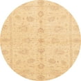 thumbnail image 1 of Ahgly Company Indoor Round Abstract Mustard Yellow Oriental Area Rugs, 6' Round, 1 of 6