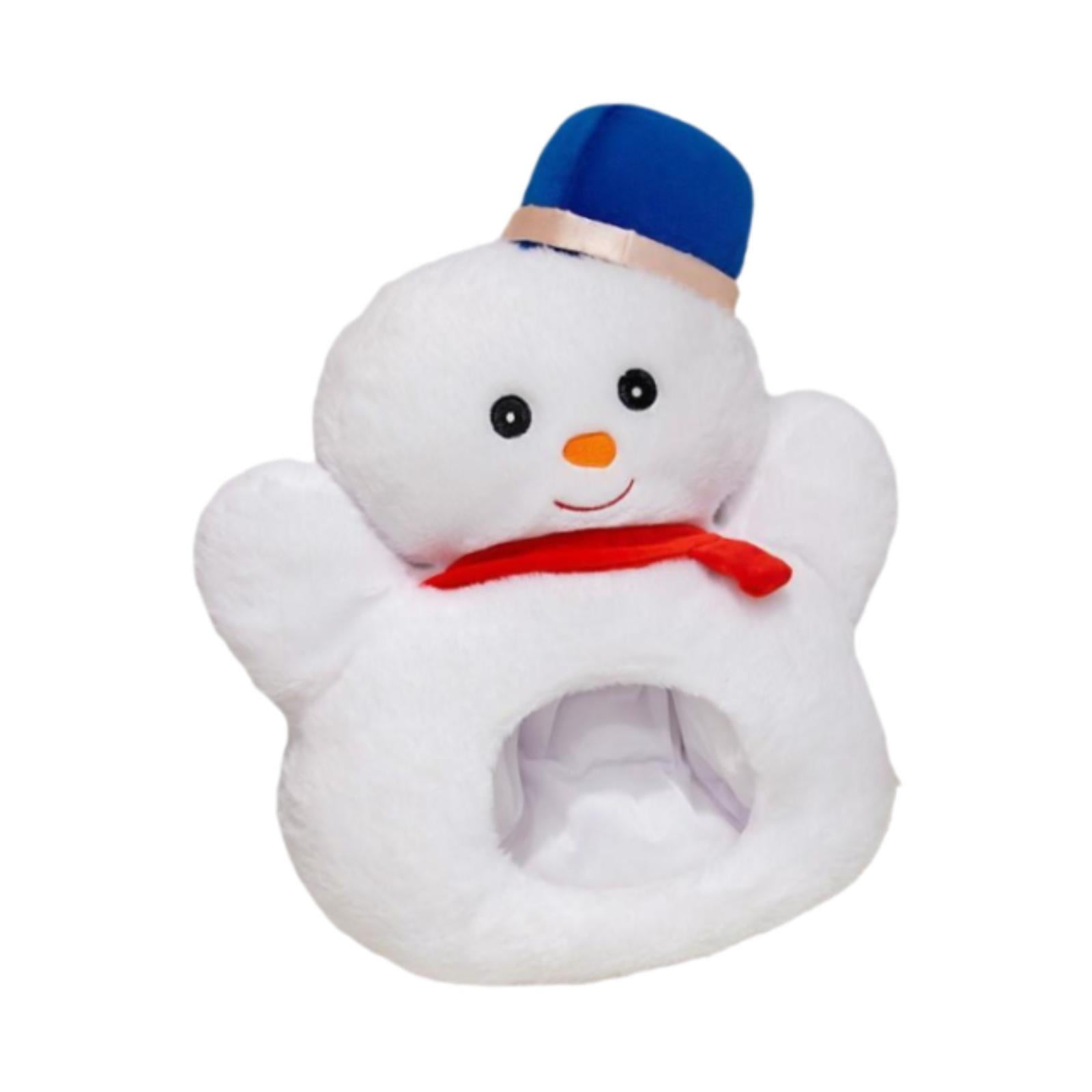 yuksok Snowman Hat Funny Selfie Hat Fancy Dress Headdress Xmas Decoration Plush Cap for