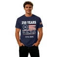 thumbnail image 5 of Rggeeun Men'S T-Shirts Stars And Stripes 250 Years We The People 1776-2026 Print Fireworks Holiday Short Sleeve Crew Neck For 4th Of July Outdoor Concert Freedom Tee,Navy,S, 5 of 5