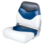 Wise 8WD999PLS842 White Navy Charcoal Tracker Style 19.5" D x 17" W x 19" H Mid Back Boat Seat