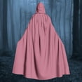 thumbnail image 1 of Capa unisex para mujer, larga, con capucha, para cosplay, Halloween, color liso, 1 of 6