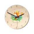 thumbnail image 1 of Punteros de aluminio de dibujos animados Reloj de pared con esfera de madera Movimiento sin tictac Reloj de sala de estar Dormitorio Methold JJ20451-04, 1 of 3