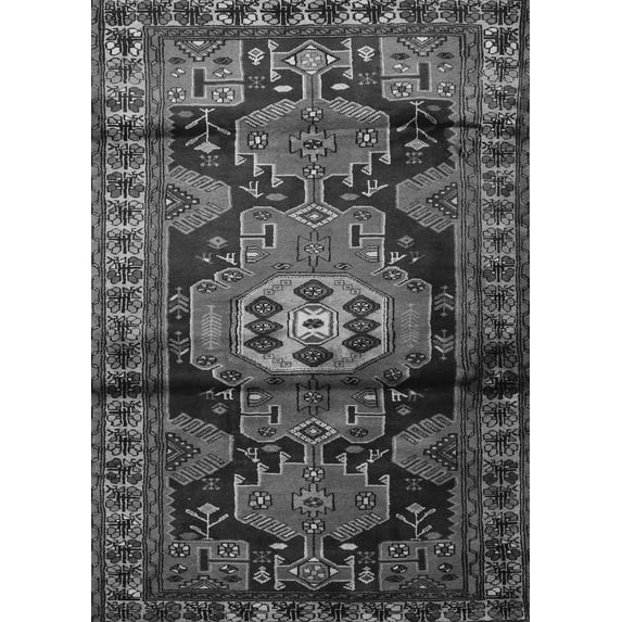Ahgly Company Indoor Rectangle Persian Gray Traditional Area Rugs, 4' x 6'