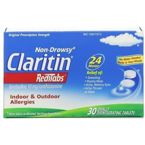 3 Pack CLARITIN 24 Hour Allergy RediTabs 30 Tablets