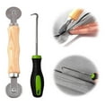 thumbnail image 1 of 2Pcs Screen Tool, Window Screen Spline Roller Tool with Wooden Handle and Rubber Strip Hook, Mesh Screen Door Repair Kit, 1 of 2