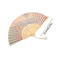 thumbnail image 2 of SIYTUAU Traditional Bamboo Frame Folding Fan With Paper Surface And Butterfly Pattern For Photography Prop And Home Decor 8.27 Inches, 2 of 7