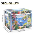 thumbnail image 5 of Yayeee Collapsible Cube Storage Bin with Lid Fabric Closet Decorative Basket with Handles, Pink Floral Window, 5 of 7