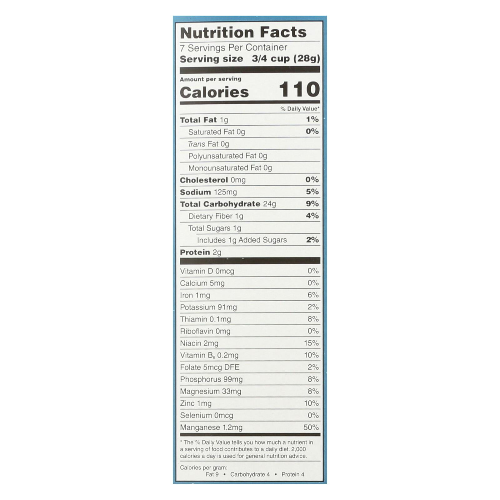 6 Pack : One Degree Organic Foods Sprouted Brown Rice Crisps Cereal -- 8 Oz