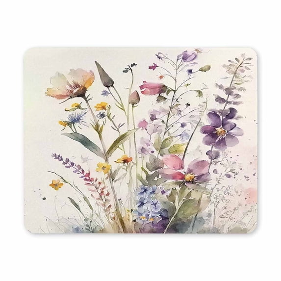 Flower Mouse Pad with Non Slip Rubber Base, Plants Mousepad with Stitched Edge, Waterproof Cute Garden Gaming Mouse Pad for Computer Home Office Gaming Working