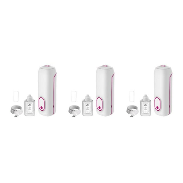 mmirethe Large Capacity Essential Oil Diffuser Nebulizing High Mist Output Aromatherapy for Home Pink Type C 3Set
