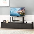 thumbnail image 3 of Furinno 13191 Turn-N-Tube No Tools 2-Tier Elevated TV Stands, Black, 24 in, Wood (11"H x 23.8"W x 15.8"D), 3 of 4