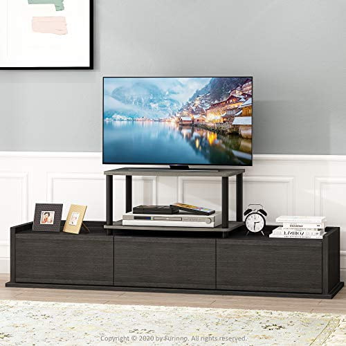 Furinno 13191 Turn-N-Tube No Tools 2-Tier Elevated TV Stands
