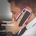 thumbnail image 4 of Nalacover iPhone XS / X Case, Heavy Duty 3 in 1 Rugged Shockproof Rugged Silicone Hybrid Hard PC Soft TPU Bumper Camera Raised Drop Protective Girls Women Boy Men Phone Covers, Pink, 4 of 9