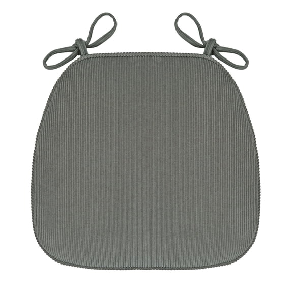Yhmxh Chair Cushions for Dining Chairs, 2" Thick Seat Cushions for Kitchen Chairs, D-Shaped Chair Pads with Washable Cover, Indoor Seat Cushions with Ties and Non Slip Backing, 17"x 16"