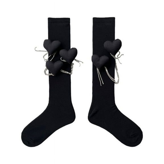 Milue 1 Pair Short Thin Socks, Womens Princess Style Ruffled Socks Middle Tube Socks