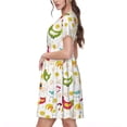 thumbnail image 2 of Balery Chickens A Vestidos sueltos de manga corta para mujer, vestidos de verano 2025, vestidos casuales de corte A con vuelo., 2 of 6