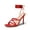 RED-PU, variant on Heels for Women Strappy High Stiletto Lace Up Heeled Sandals Square Open Toe Heels for Prom Party Dating