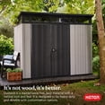 thumbnail image 6 of Keter Artisan 9x7 Foot Large Outdoor Shed & Floor w/Modern Design, Grey, 6 of 10