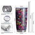 thumbnail image 6 of 20 Oz Pioneer Flower Coffee Tumbler Double Wall Insulated Stainless Steel Water Bottle | Metal Reusable Thermoses Flask with Cup Cap | Leak & Sweat Proof with Anti-Dust Lid, 6 of 7