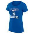 thumbnail image 2 of Women's G-III 4Her by Carl Banks Royal Los Angeles Dodgers Super-Slim Fit Lightweight Team Logo Graphic T-Shirt, 2 of 5