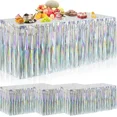 thumbnail image 4 of 1 Decorative Table Skirt (14’ X 29”) - Tinsel Table Skirt - Iridescent, 4 of 4
