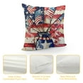 thumbnail image 4 of Creowell  4th of July Patriotic Stripes Throw Pillow Covers,  Independence Memorial Day USA Flag Gnome Vases Truck Decorations for Sofa Couch, 4 of 5