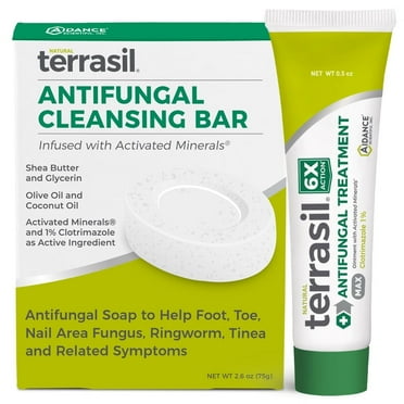 Terrasil Antifungal Treatment Kit - Clotrimazole 1% Anti-Fungal Ointment (14gm) & Soap Bar (75gm)