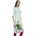 thumbnail image 3 of Bimba Women's Moss Georgette Floral Digital Printed Kurta Kurti Casual Wear-4, 3 of 5
