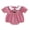 Red, variant on Baby Girls Football Outfit Rugby Bow Embroidery Smocked Bubble Romper Doll Collar Striped Short Sleeve Jumpsuit Game Day Clothes