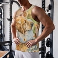 thumbnail image 6 of Bixox Girl Hugging Dog Flowers Pattern Men's Gym Tank Tops Workout Sleeveless T-Shirts Athletic Muscle Tank Training Bodybuilding Shirts,S-4XL, 6 of 7
