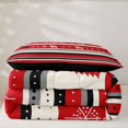 thumbnail image 5 of Erosebridal Christmas Tree Twin Comforter Sets, Vintage Abstract Bedding Set, Red White, Black Reversible, 2 Pieces, 1 Comforter and 1 Pillowcase, 5 of 7