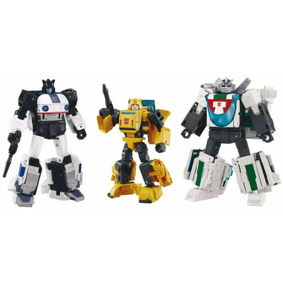 Transformers DCS! Under the Dramatic Capture Series Cybertron Chase Jazz, Wheeljack, Bumblebee Set Action Figure Set